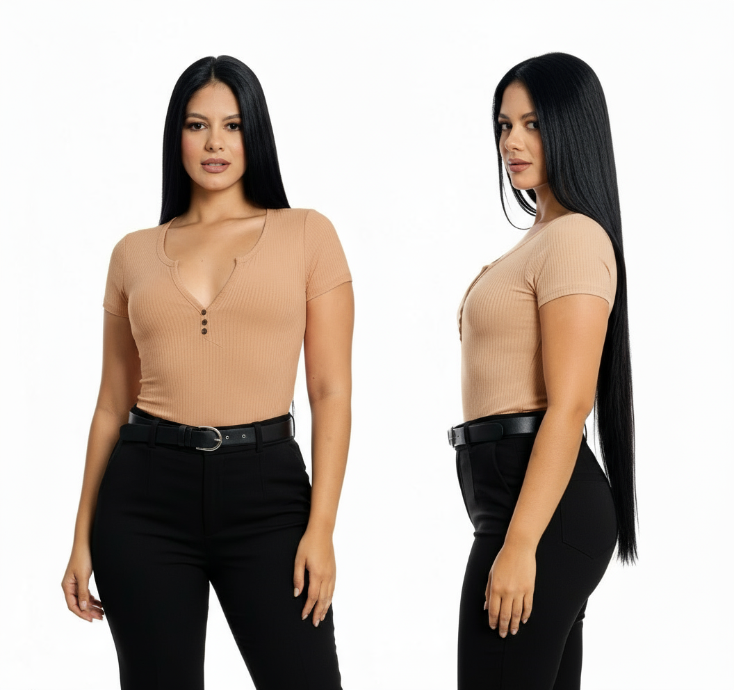 Camisa dama blusa CTD1170-1 315235  rosada verde azul celeste blanca beige nude negra