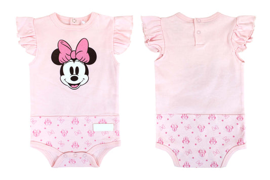 Mameluco rosado para bebé niña Minnie 0/6M-18/24M D2-MI-1027B