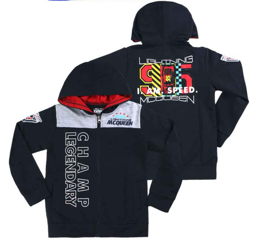 Sueter hoodie sudadera cars niño 2 a 8 años A1-C3-172N negro