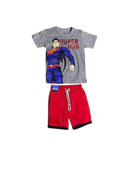 Set conjunto para niño super man 2-8 años camisa y short C9-SM-1070N 590350