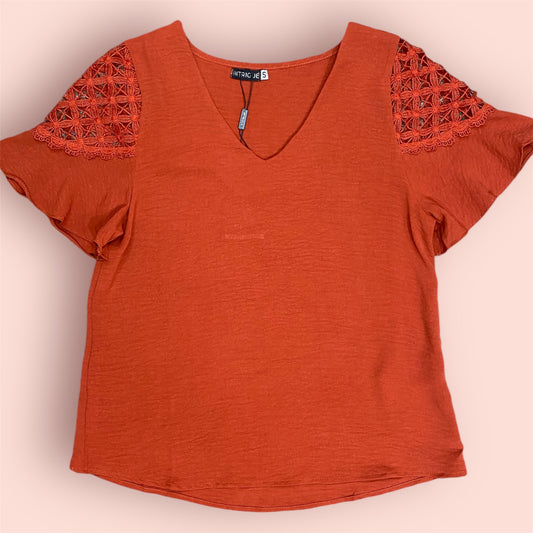 Camisa formal mujer dama Terracota ING-1661 Tallas S,M,L,XL