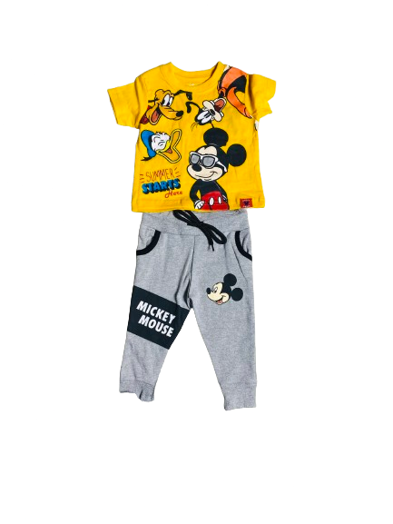 Set conjuntos dos piezas mickey short y camisa 12m a 3T 590350