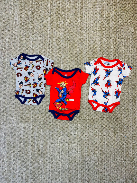 Mamelucos set de 3 piezas para bebe niño DC súper heroes C2-SM-865B