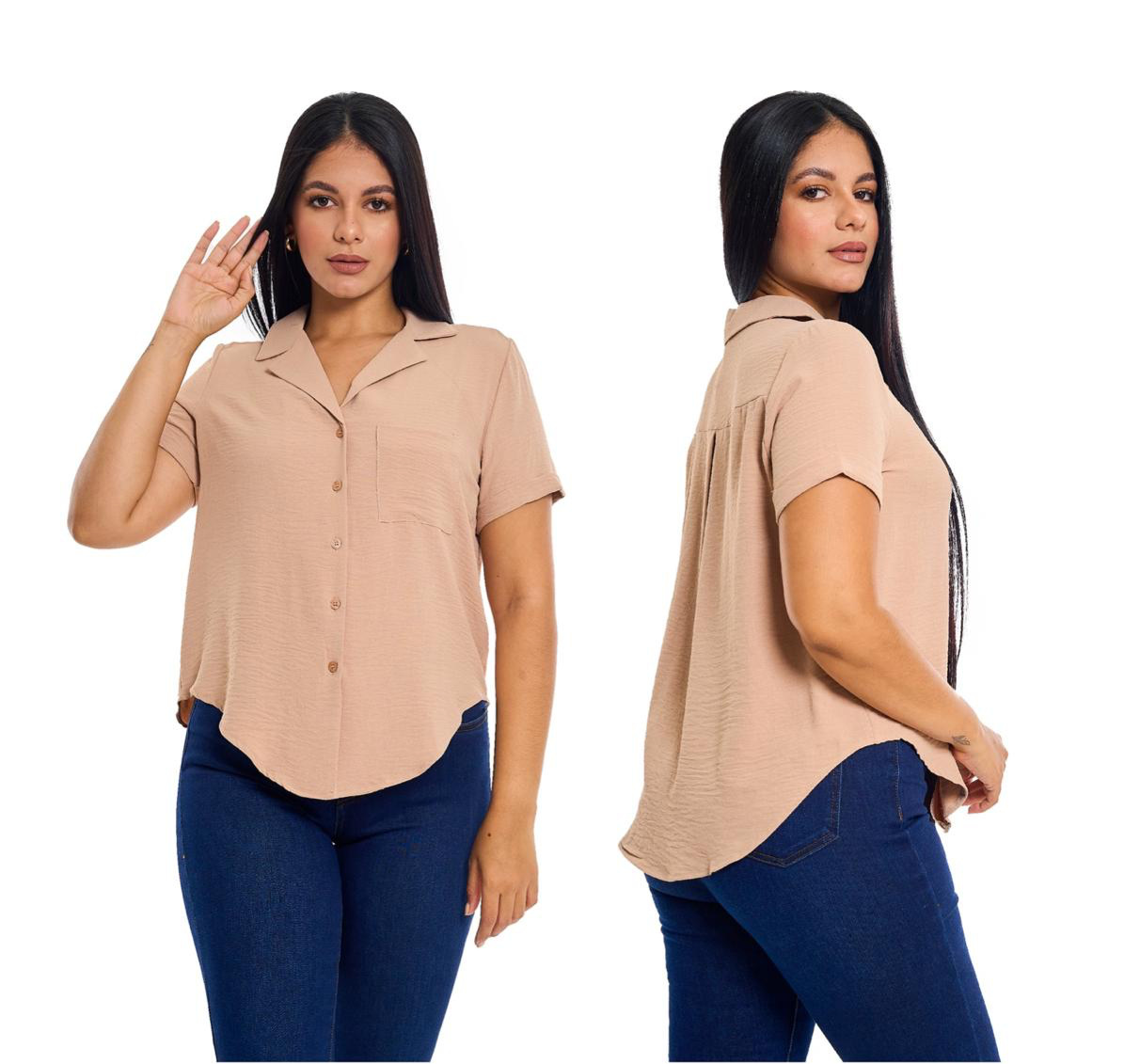 Camisa para dama mujer Beige CTD1152-16