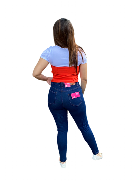 Jeans Pantalon azul tiro alto IN2-1865 tallas 3 al 15 590430