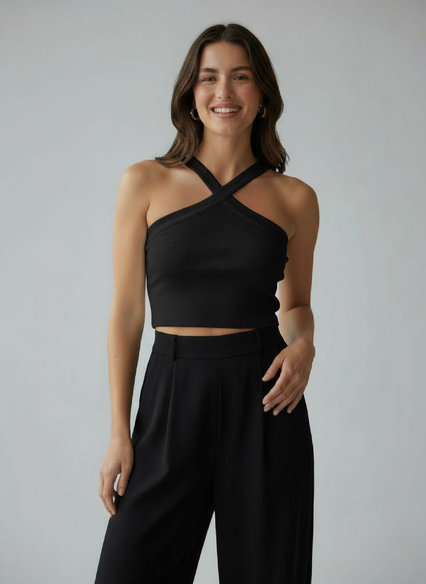 Camisa dama blusa  negra CTD1169-30 315215