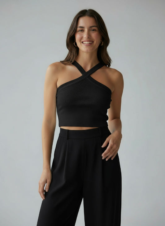 Camisa dama blusa  negra CTD1169-30 315215