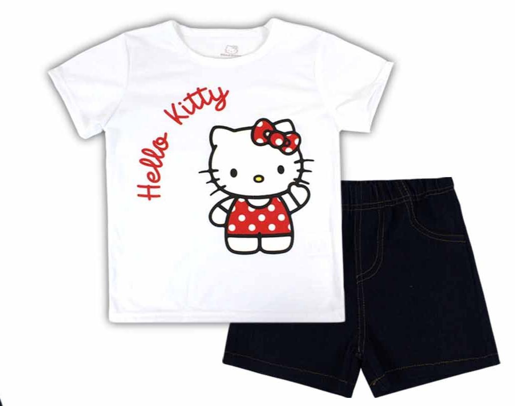 Set conjunto dos piezas para niña hello kitty 2 a 8 años H9-HK-102D azul