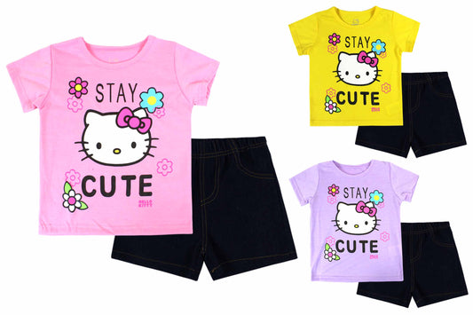 Set conjunto dos piezas para niña hello kitty 2 a 8 años Morado Lila H9-HK-104D 330245