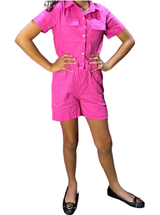 Conjunto para niña short y camisa de coello Fucsia CGS1208-18 690400