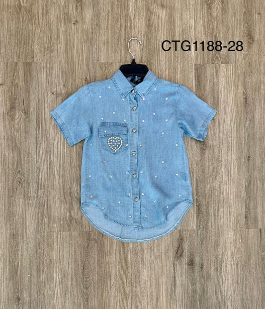 Camisa para niña Jeans Azul Claro CTG1188-28