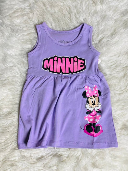 Vestido Minnie morado 12m a 3T D10-MI-1283B