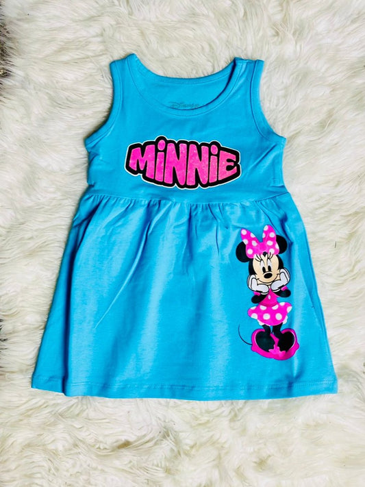 Vestido Minnie azul 12m a 3T D10-MI-1283B