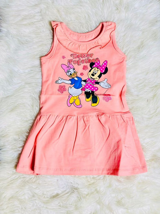 Vestido Minnie rosado claro 12m a 3T D10-MI-1285B